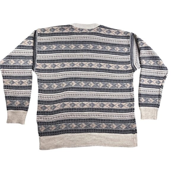 VTG Jantzen Classics Sweater Mens XL Aztec Geometric Knit Pullover Crewneck Y2K - Picture 3 of 11
